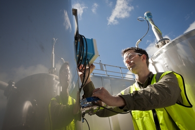 The science team behind the technology is led by Dr Daniel Gapes and Dr Robert Lei (shown at the pilot plant).