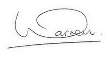 Warren Parker's signature