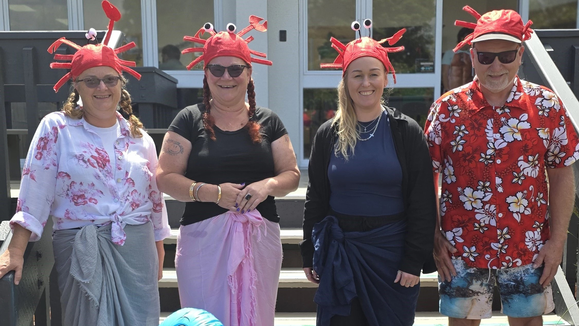 Bioeconomy Science Institute staff getting ready for a biodiversity event.