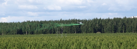 Helicopter spraying